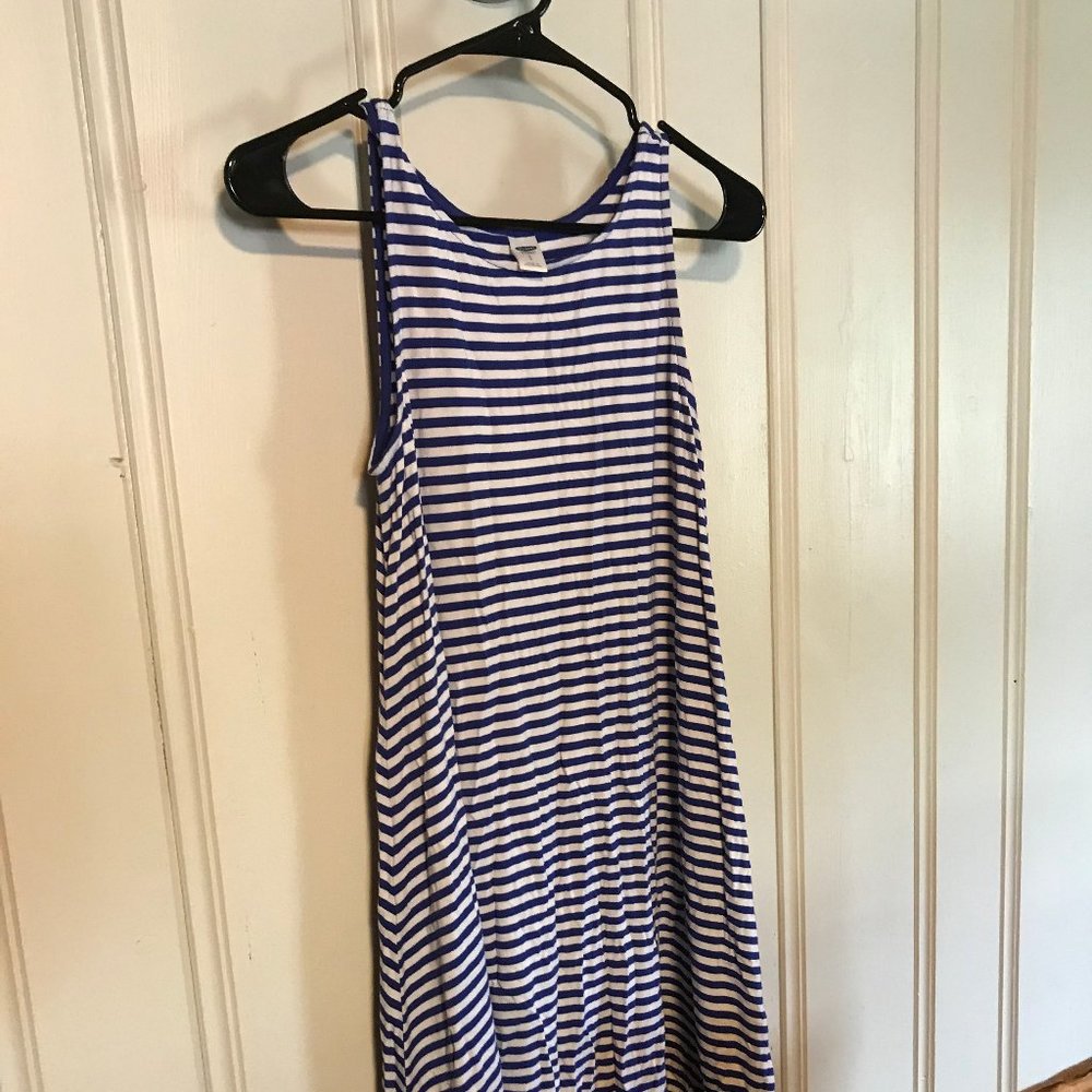 Blue and White Swing Dress.